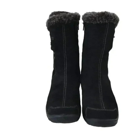 Rieker Suede Winter  Ankle Boots Lined Genuine Leather Black Size 38 - Picture 4 of 12